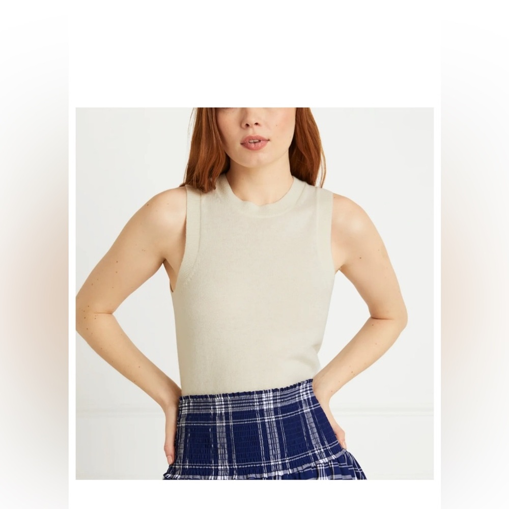Hill House Cream Sleeveless Knit Tank